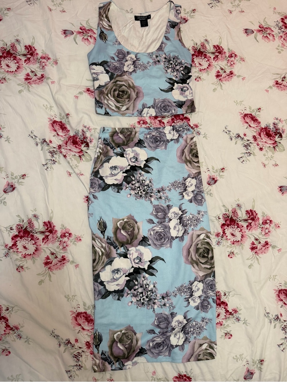 Joe & Elle Floral Set Top & Skirt